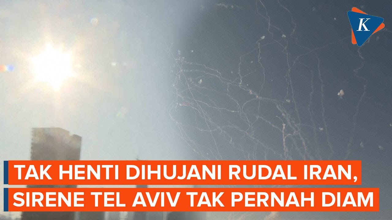 Momen Hujan Rudal Iran Buat Sirene Tel Aviv Tak Pernah Diam Siang hingga Malam