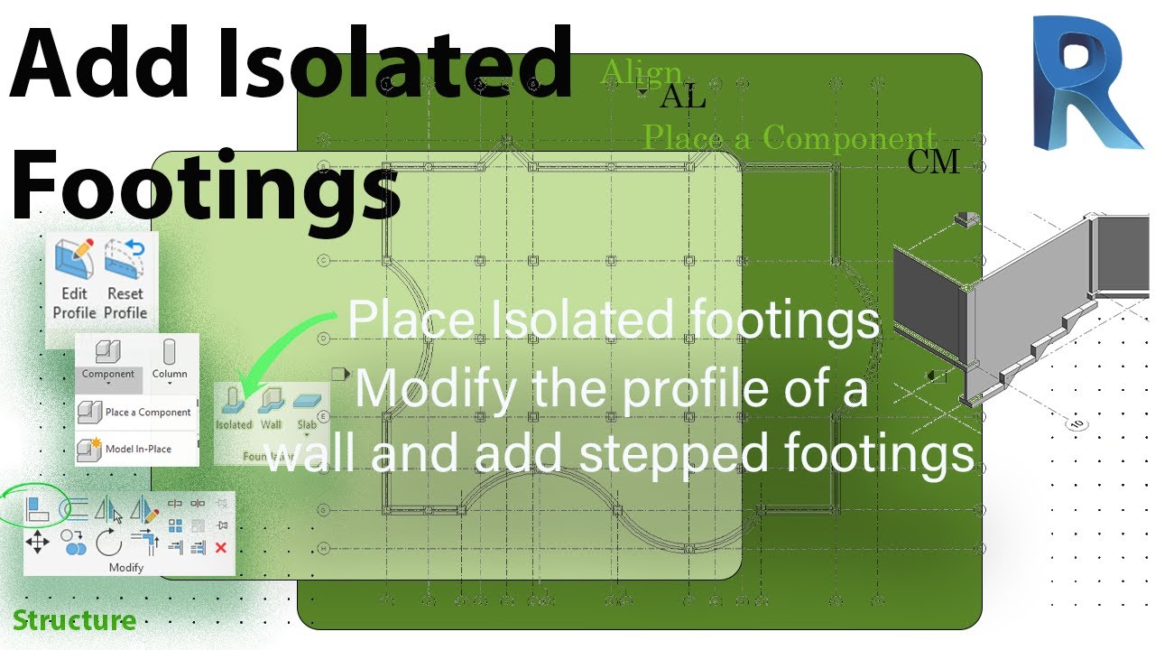 Foundations: Add Isolated Footings