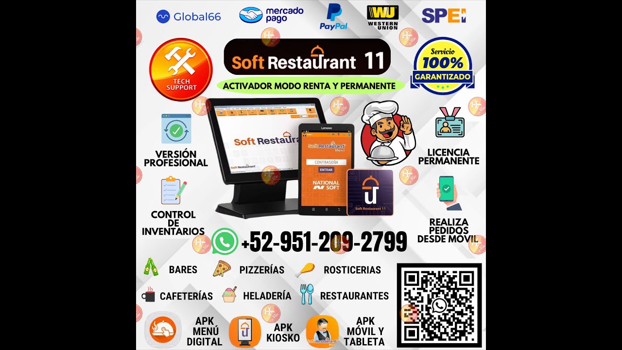Activacion Softrestaurant 11 Permanente Y Modo Renta + Modulo comandero movil Full ✅️