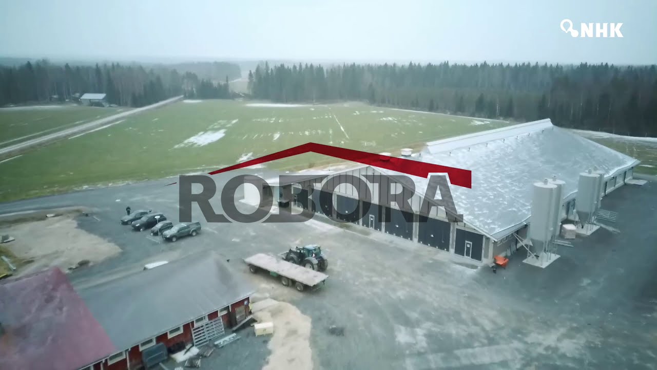 Kahden lypsyrobotin 3+3 Robora-pihatto