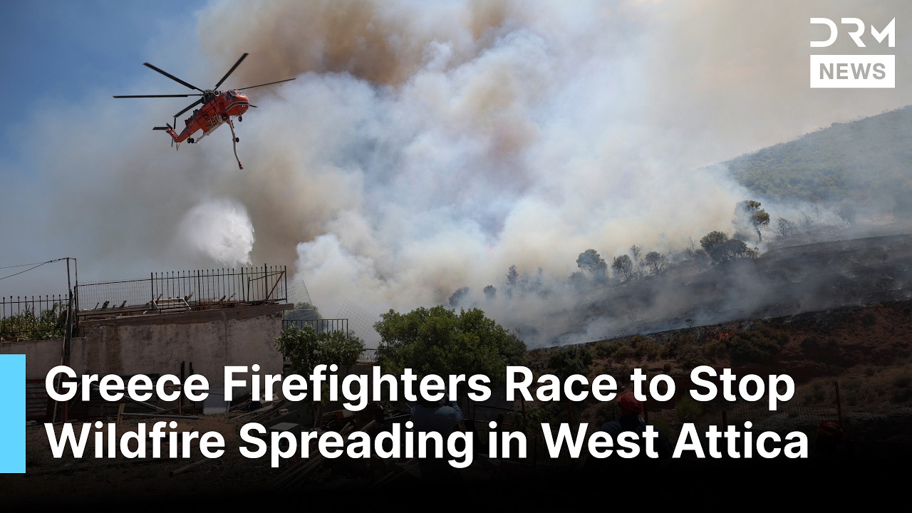 Greece Battles Massive Wildfire Near Athens as Firefighting Aircraft Fight Fierce Blaze | AL1G