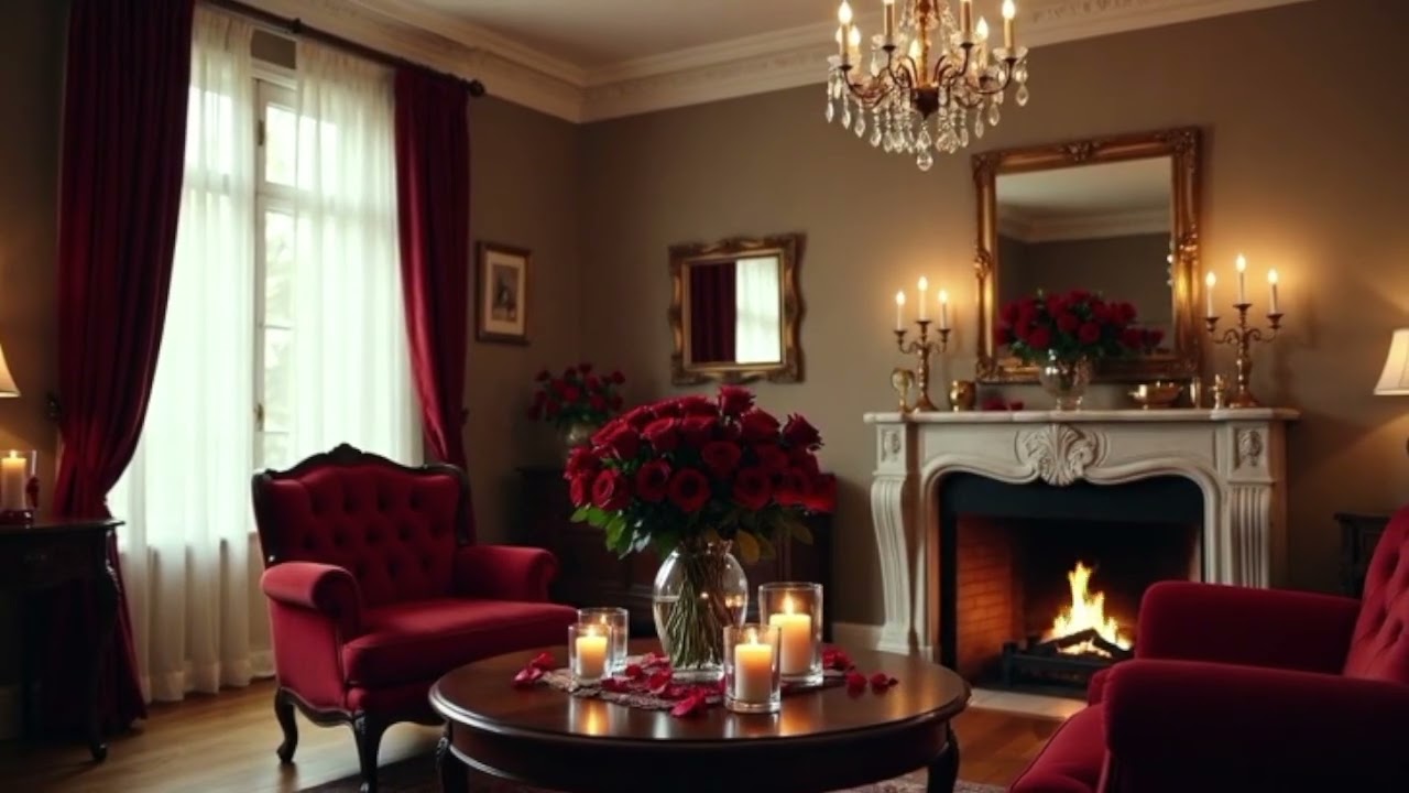 French Valentine Romance 🌹 Cozy Interior Ambience | Relax & Calm