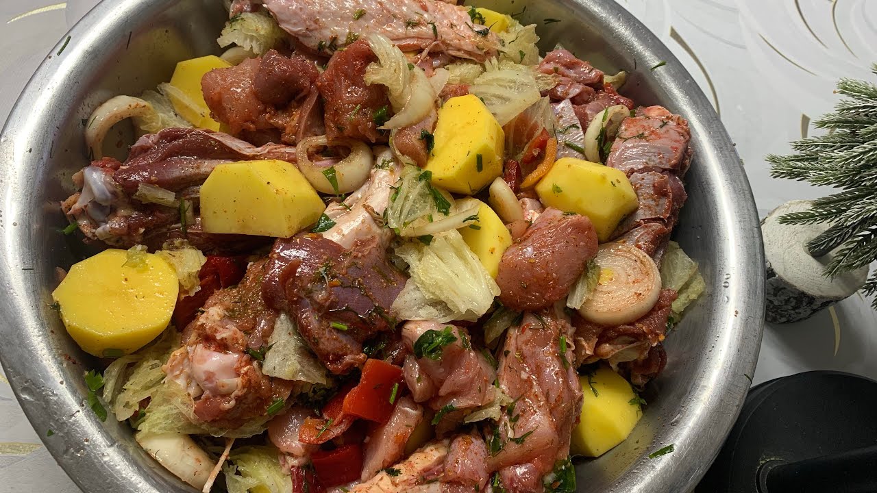 Ерекше Маринадталған Күрке етінен тағам