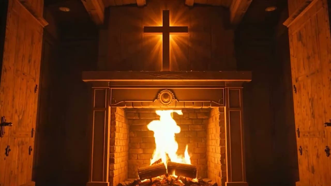 Peaceful Bible Reading with Fireplace ✝️ Relaxing Christian Prayer Music