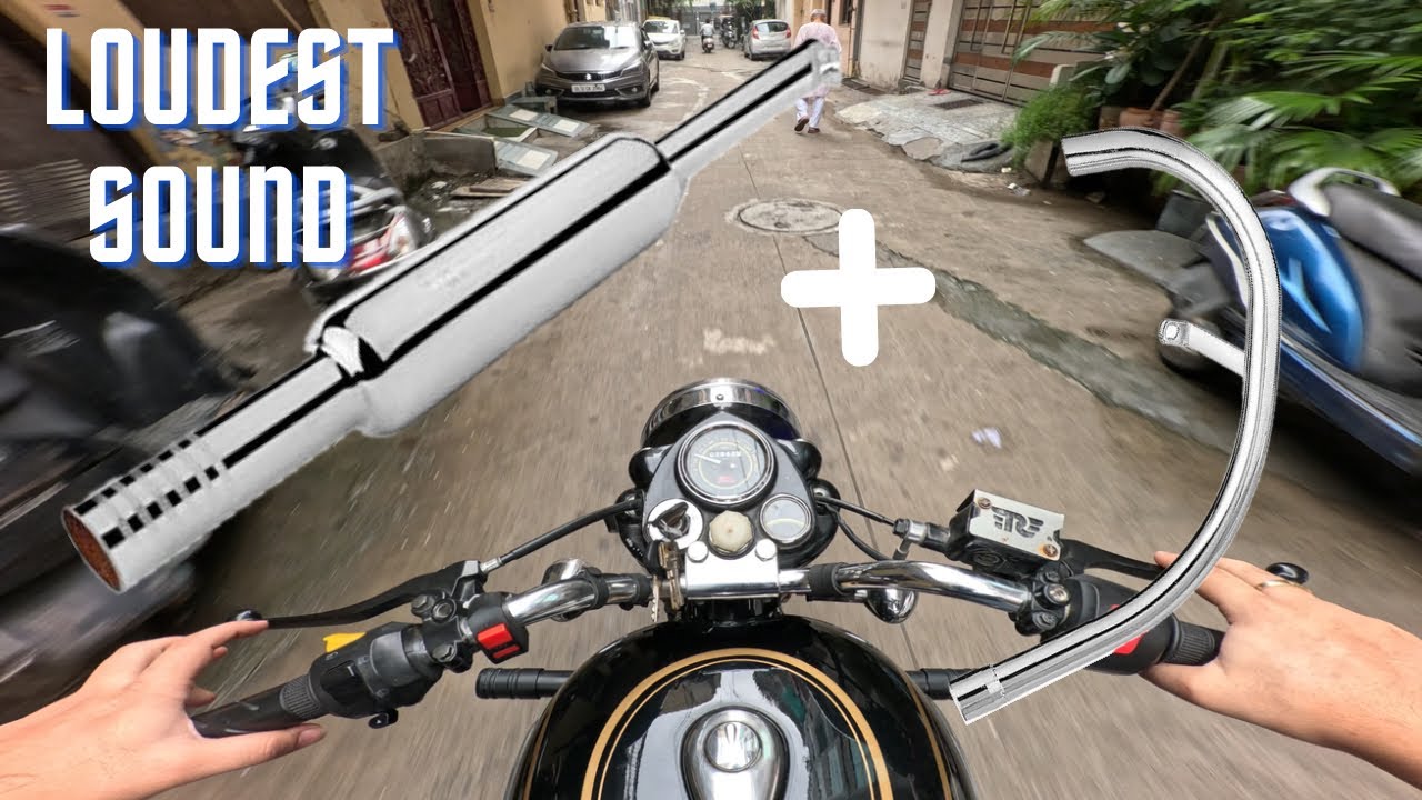 bullet C Bend  Pipe +  Chota  Punjab Silencer  sound 😱