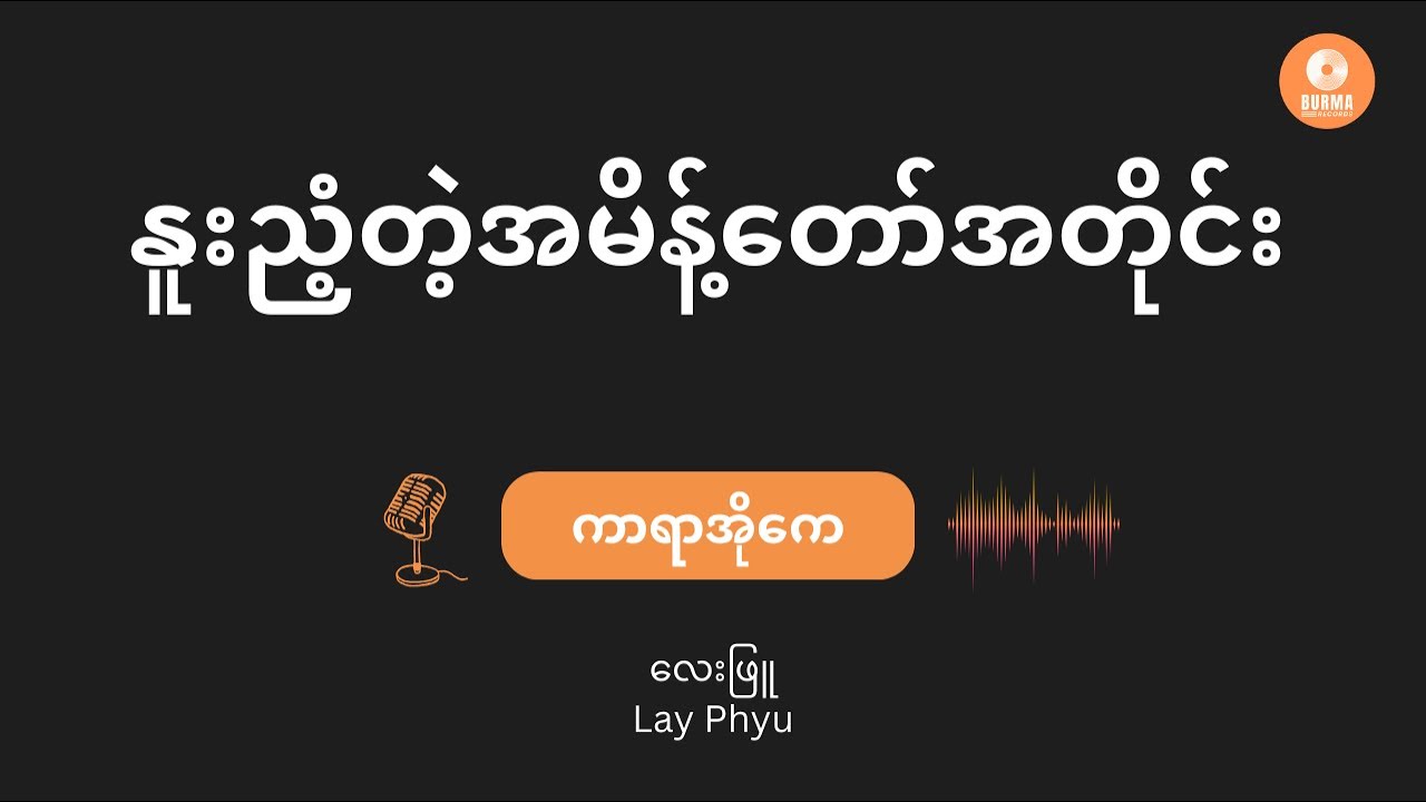 လေးဖြူ၊အငဲ - နူးညံ့တဲ့အမိန့်တော်အတိုင်း (Karaoke with Lyrics) | Lay Phyu + Ah Nge