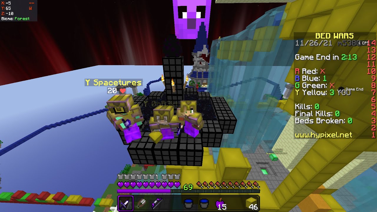 Bedwars on hypixel, but we camp to annoy people. (with Spacetures.)
