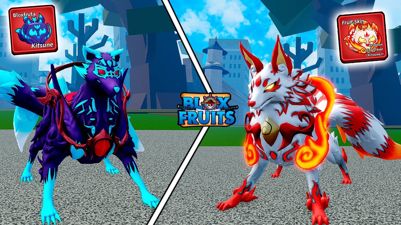 KITSUNE CRIMSON🦊DEVERIA SER BANIDA 1 SKILL 11,500 DE DANO NO BLOX FRUITS!!😱❄️