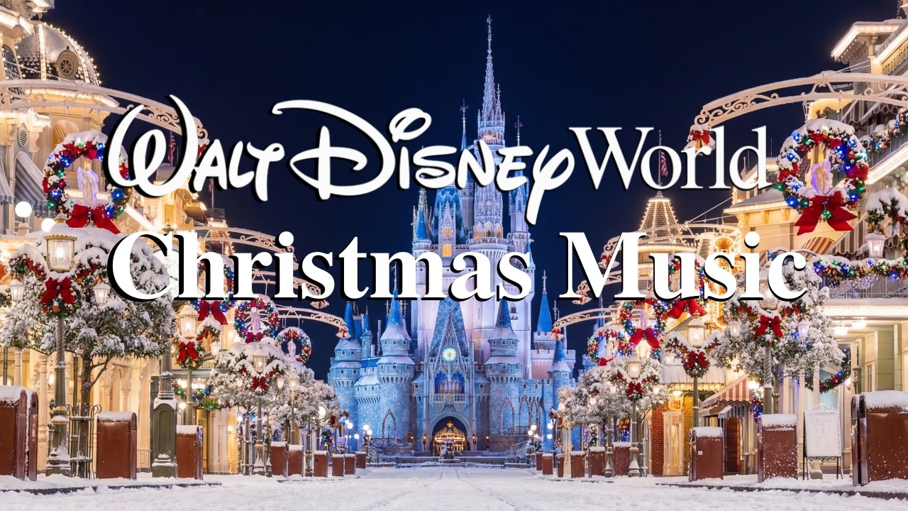 Disney Christmas Night ❄️ Snowy Main Street Ambience