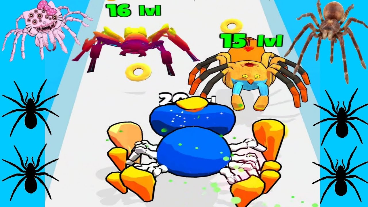 MAX LEVEL in  Insects Evolution Game! BIG Spider 🕷️ Eat And Run ⭐ Insects Spider Evolution
