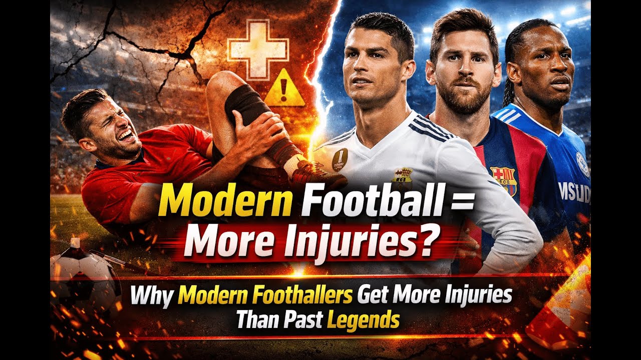 🚑🛑 Why Modern Footballers Get More Injuries than Past Legends like Messi,Ronaldo and others