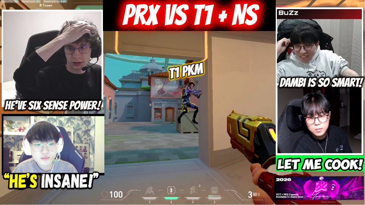 PRX Something & PRX Jinggg Stacked Against T1 BuZz, T1 Dark, T1 Pkm & NS Dambi in Ranked