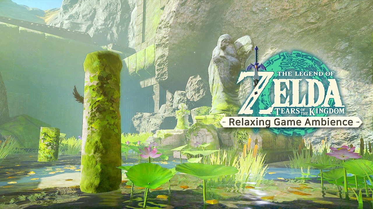 Secret Water Temple in Zelda TOTK 🌿 Spring of Courage | Calm Ripples & Soft Shrine Music
