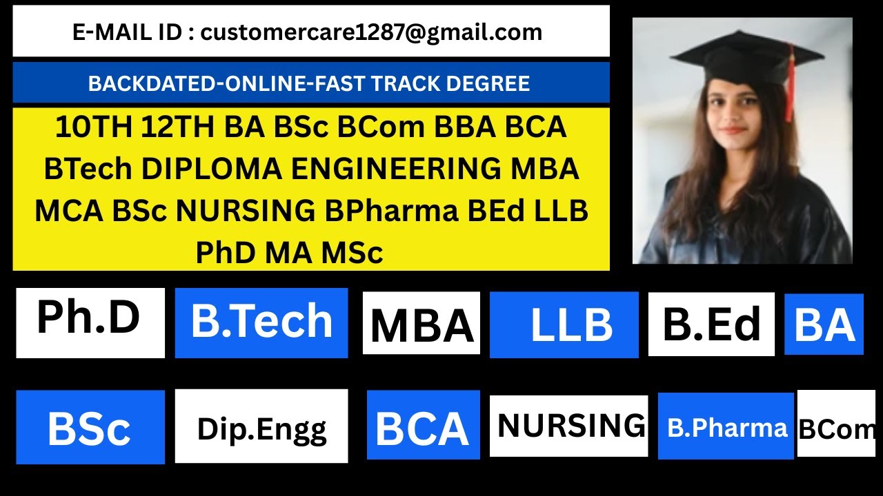 Backdated Degree | Online Degree Courses | Fast Track Degree #diplomaengineering #bca #bscnursing