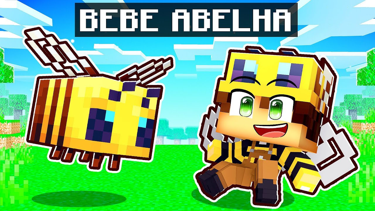 NASCI como um BEBE ABELHA no Minecraft