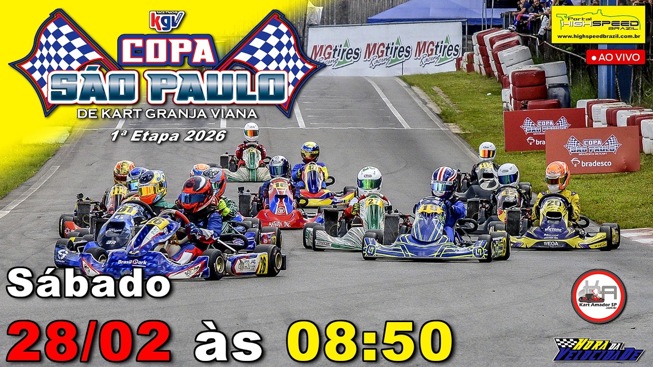 🔴 COPA S&Atilde;O PAULO DE KART GRANJA VIANA | 1&ordf; Etapa 2026 | Granja Viana (SP) | Ao Vivo