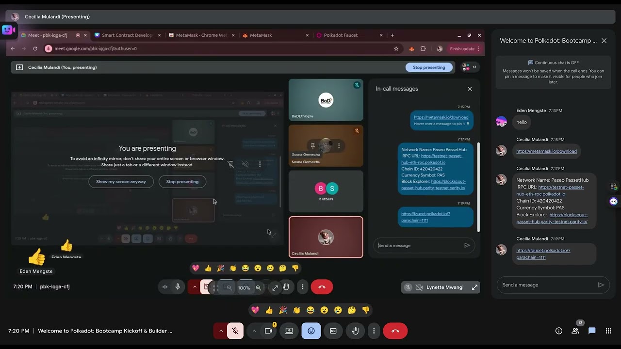 Smart Contract Development on Polkadot Pt.1 by Cecelia Mulandi and Lynette Mwangi