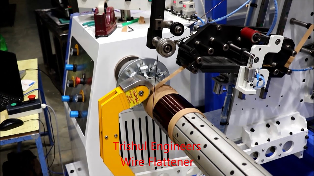 TRISHUL WIRE FLATTENER WINDING MACHINE FOR DISTRIBUTION TRANSFORMER T-600AH.