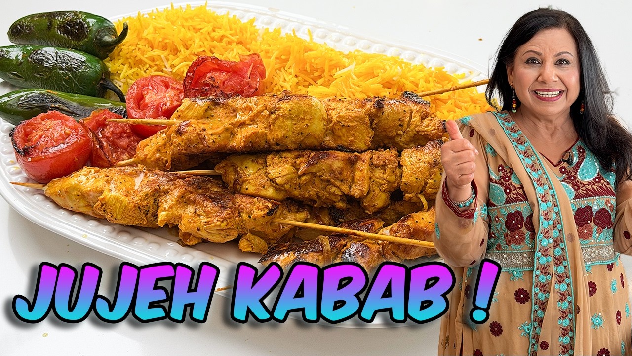 Jujeh Kabab Platter! Persian Chicken Kababs Recipes in Urdu Hindi - RKK