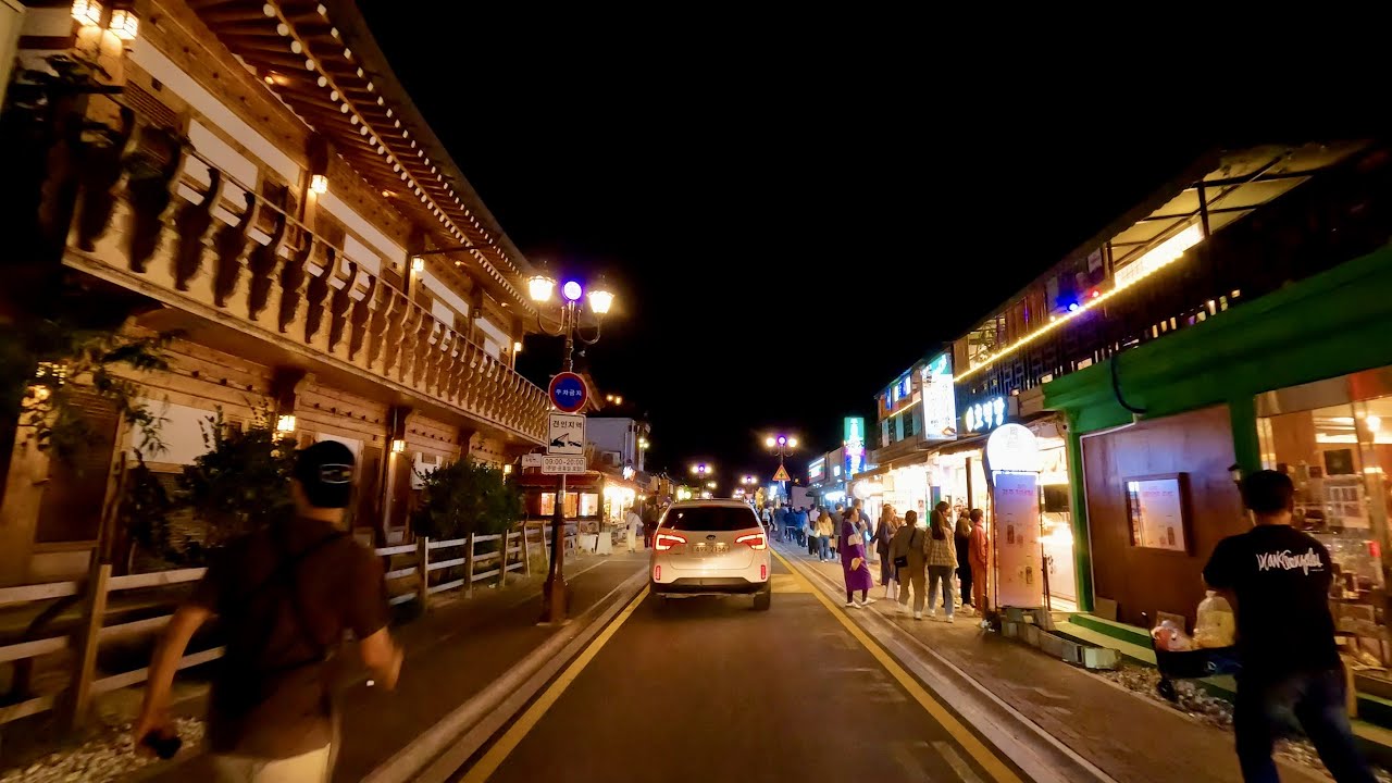 [4K] Clear Night Gyeongju City Drive | Bomun Tourism Complex - Hwangridan-gil | 90