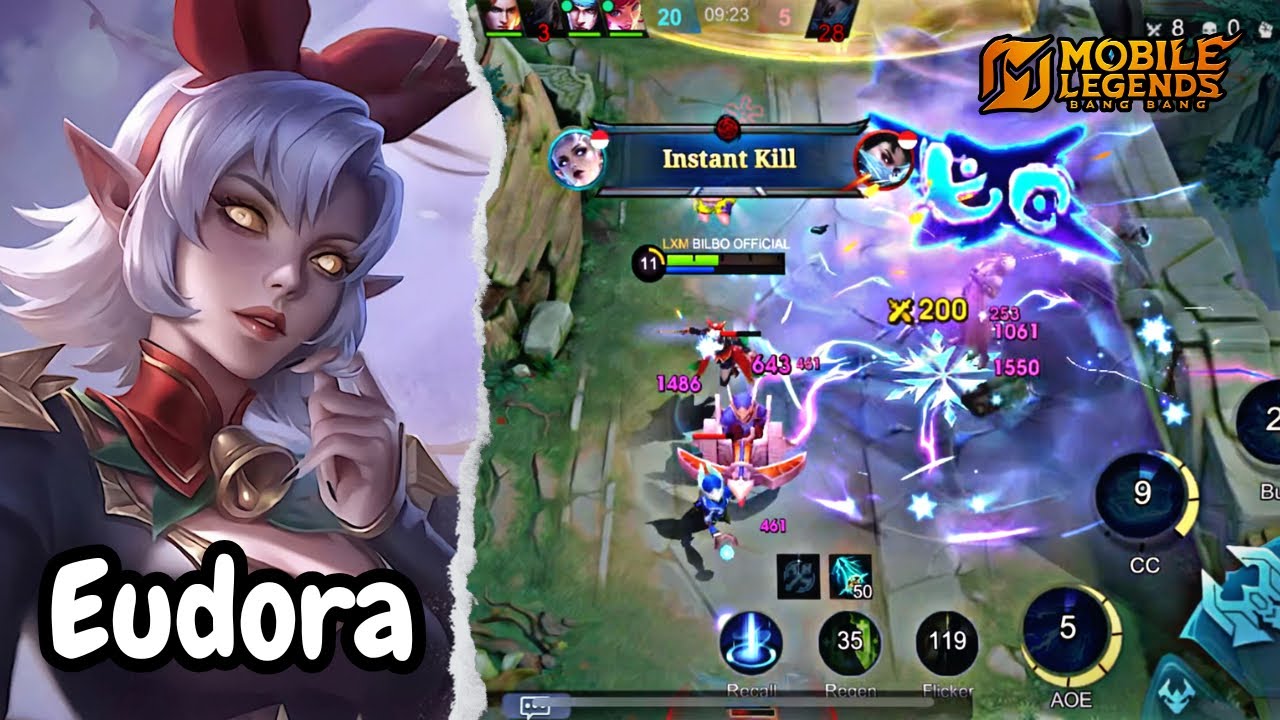 Eudora Gameplay MLBB – One Shot Burst Mage Ranked
