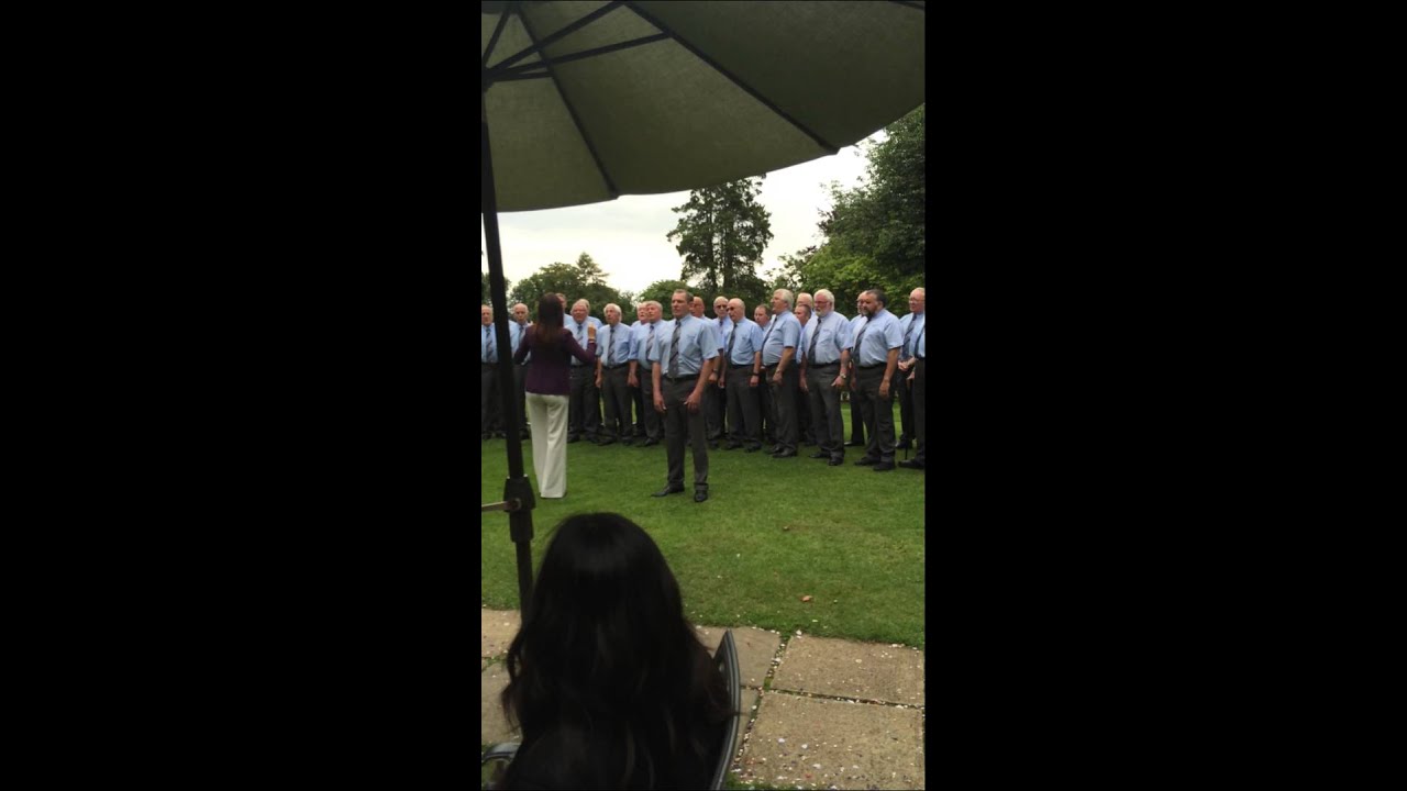 Uncle Paul's solo. Bridgend male voice choir. Coleman wedding.