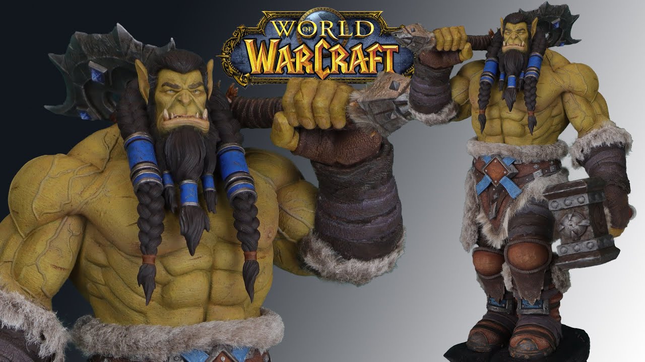 Painting Thrall - Safe Heaven Version - World of Warcraft - 3D Printed Model - Part 1 (The Statue)