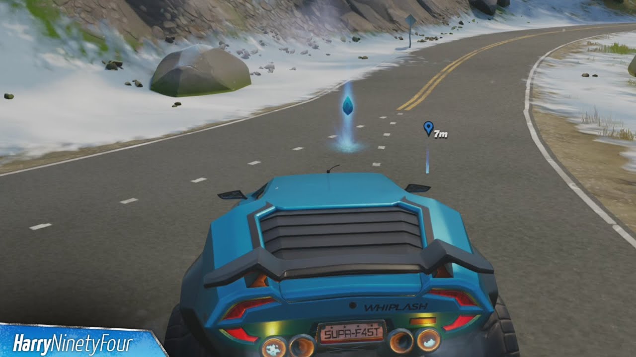 Collect Gem Fragments on Crossroads Using a Vehicle All Locations - Fortnite