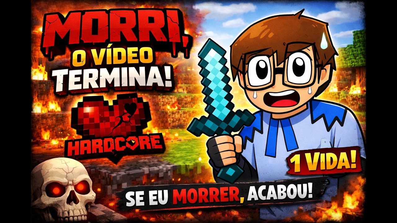 Jogando minecraft mas se eu morrer acabou o video # minecraft#humor