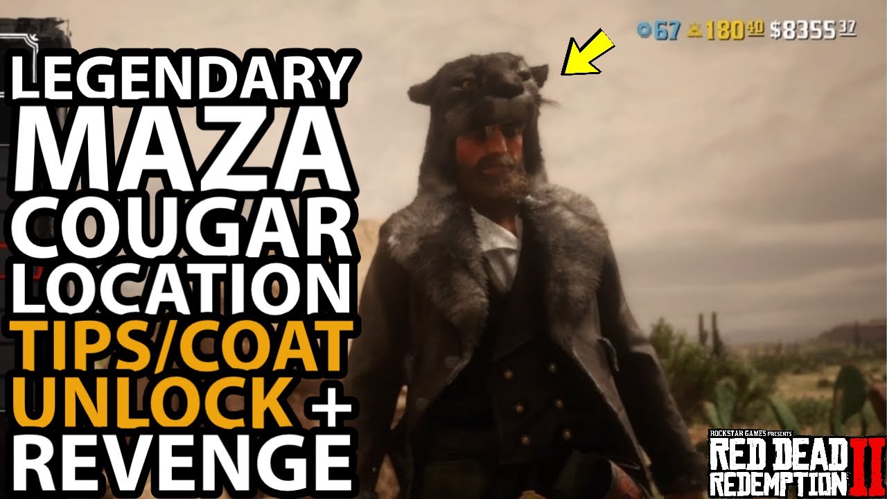 *NEW* Legendary Maza Cougar Locations Tips/ Coat Unlock + Revenge in Red Dead Online