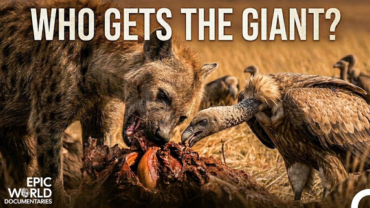 Who Claims the Fallen Rhino? Hyenas or Vultures? | Wildlife Documentary