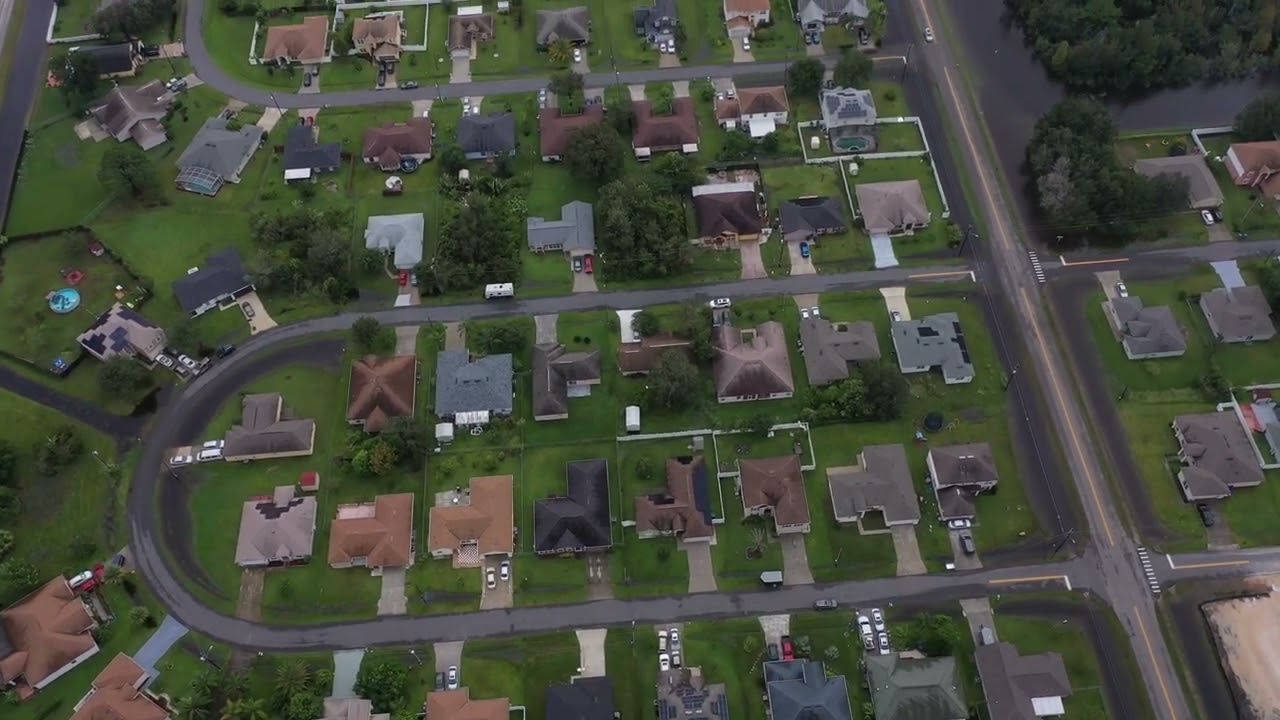 Hurricane Ian aftermath in a small section of Poinciana, FL
