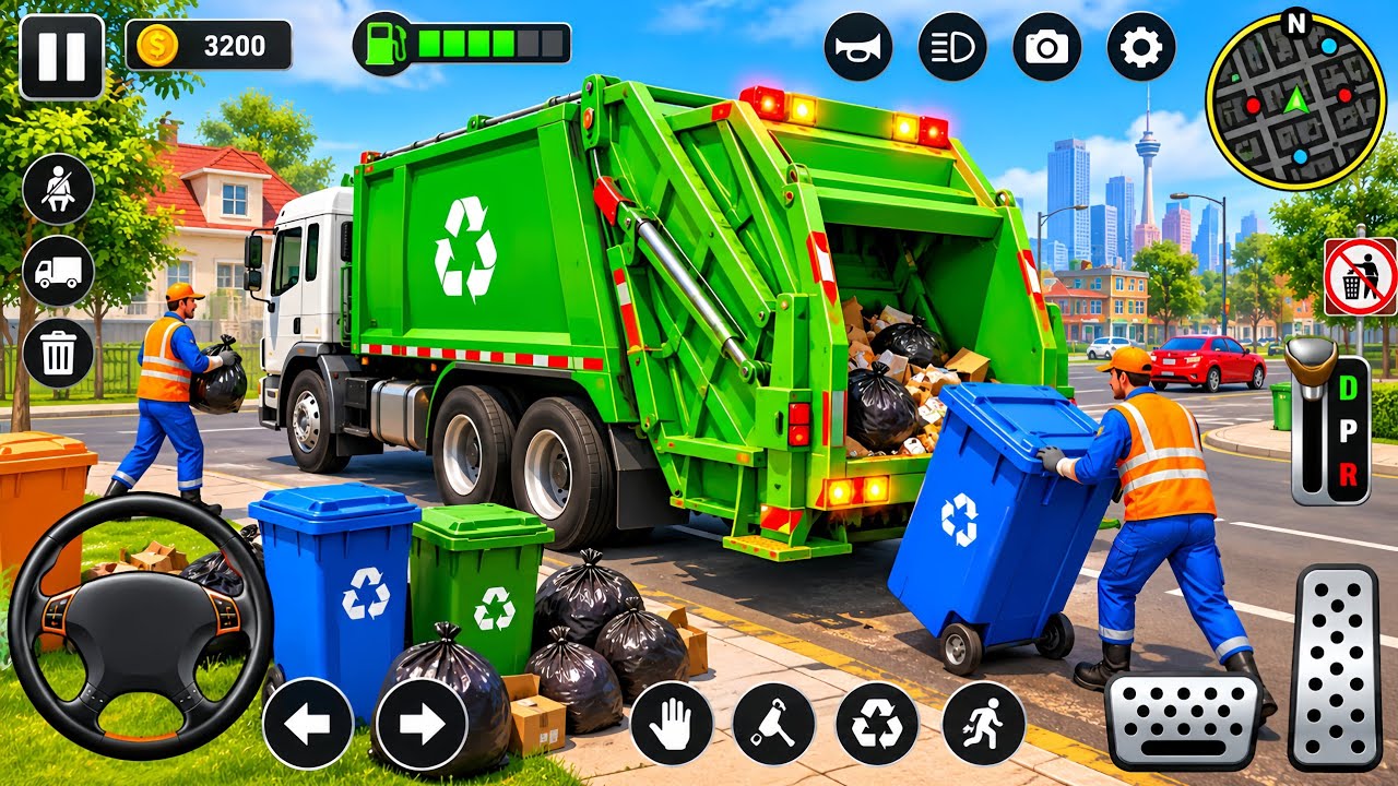 City Garbage Trash Truck Game - Garbage Truck Driving Simulator 🚛🗑️
