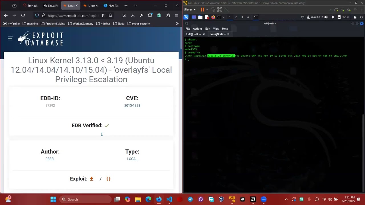 THM_Linux_Privilege_Escalation_part1 (Kernel Exploit Task 5)