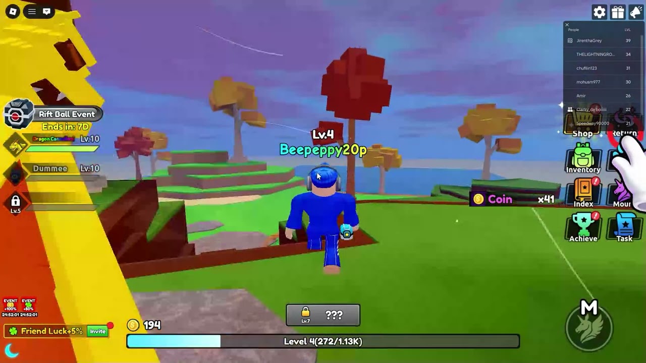 going to all the island's with my friend in catch a monster