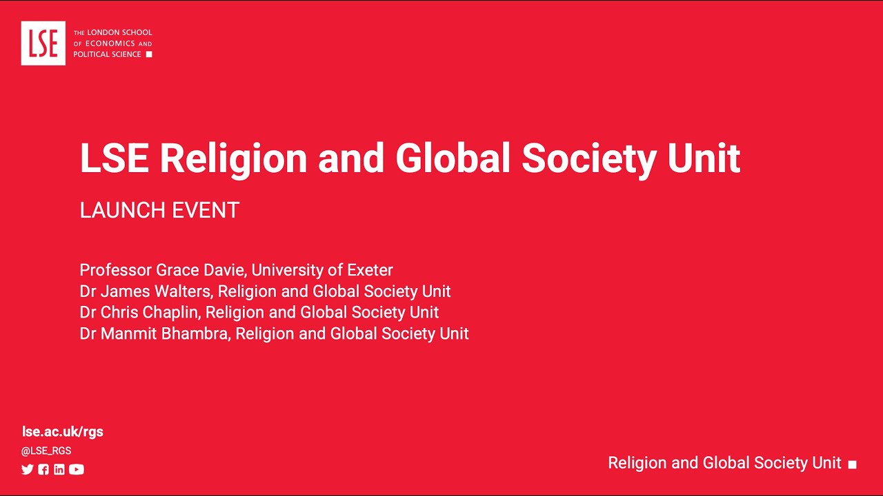 LSE Religion and Global Society Launch Event