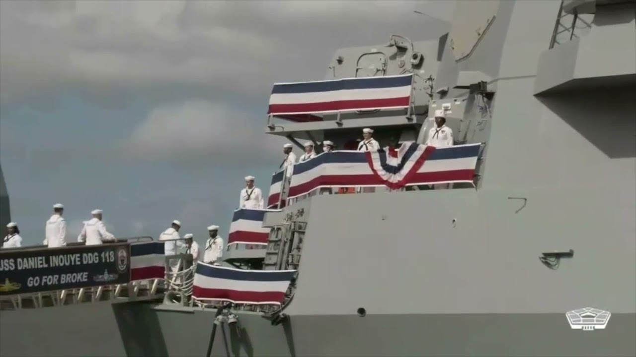 Running Aboard Ceremony USS Daniel Inouye