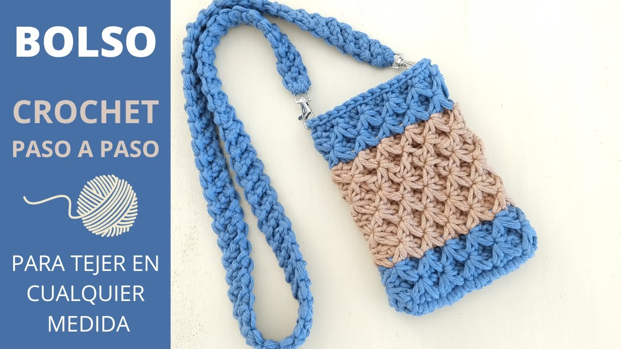 Aprende a tejer un bonito bolso o funda a crochet super fácil