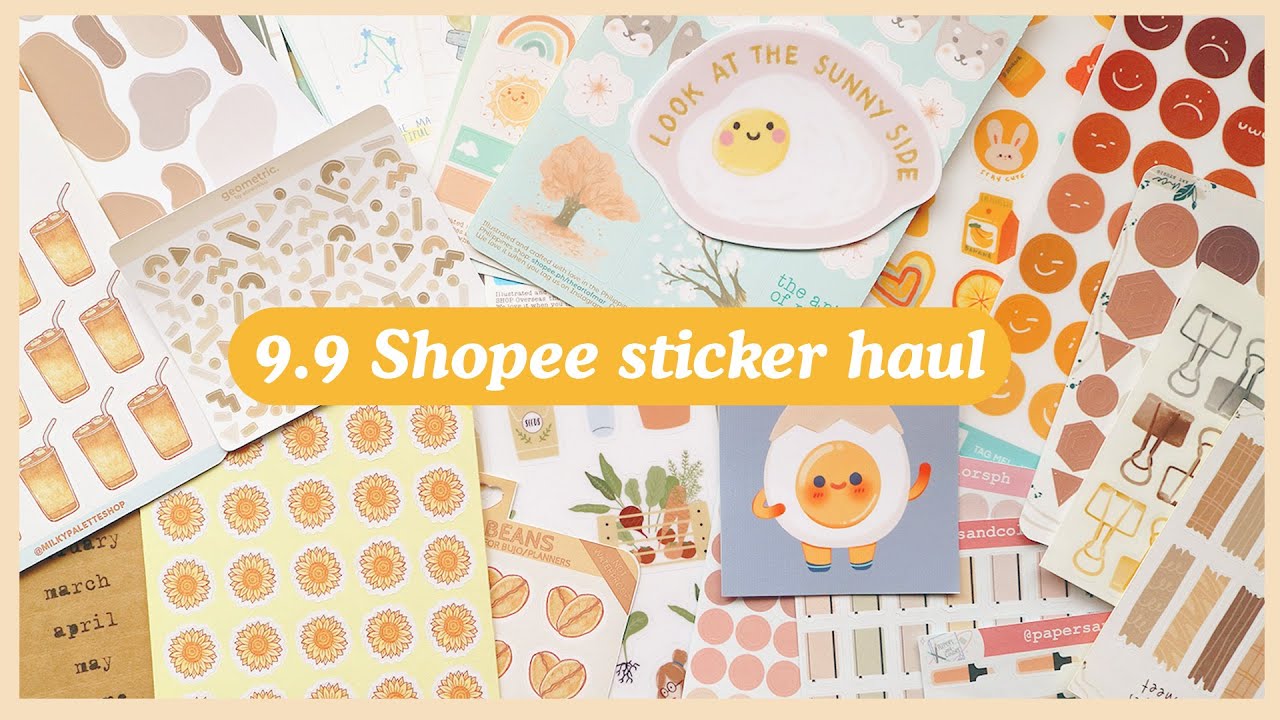 9.9 Shopee STICKER HAUL (feat. local artists!) | Abbey Sy