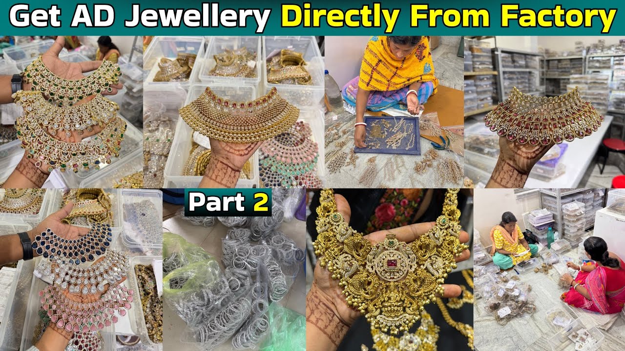 😱 Manufacturing Live! AD & Temple Jewellery Raw Collection | Necklace, Choker, Bangles Factory