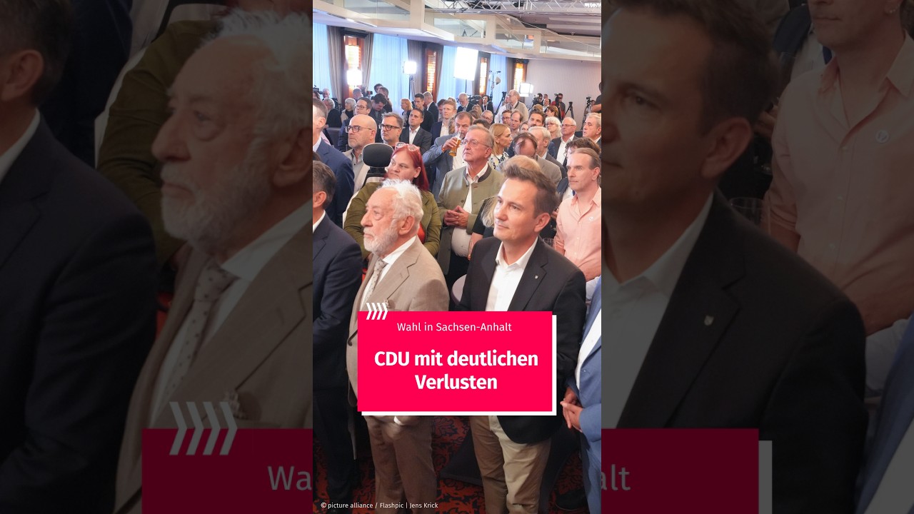CDU-Wahlparty: Laut erster Prognose des ZDF liegt die CDU bei 18,5 Prozent