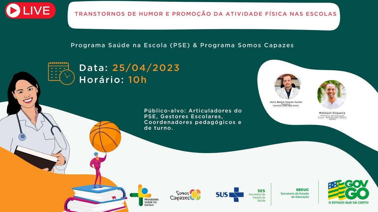 PSE - Transtornos de humor e promoção da atividade física nas escolas