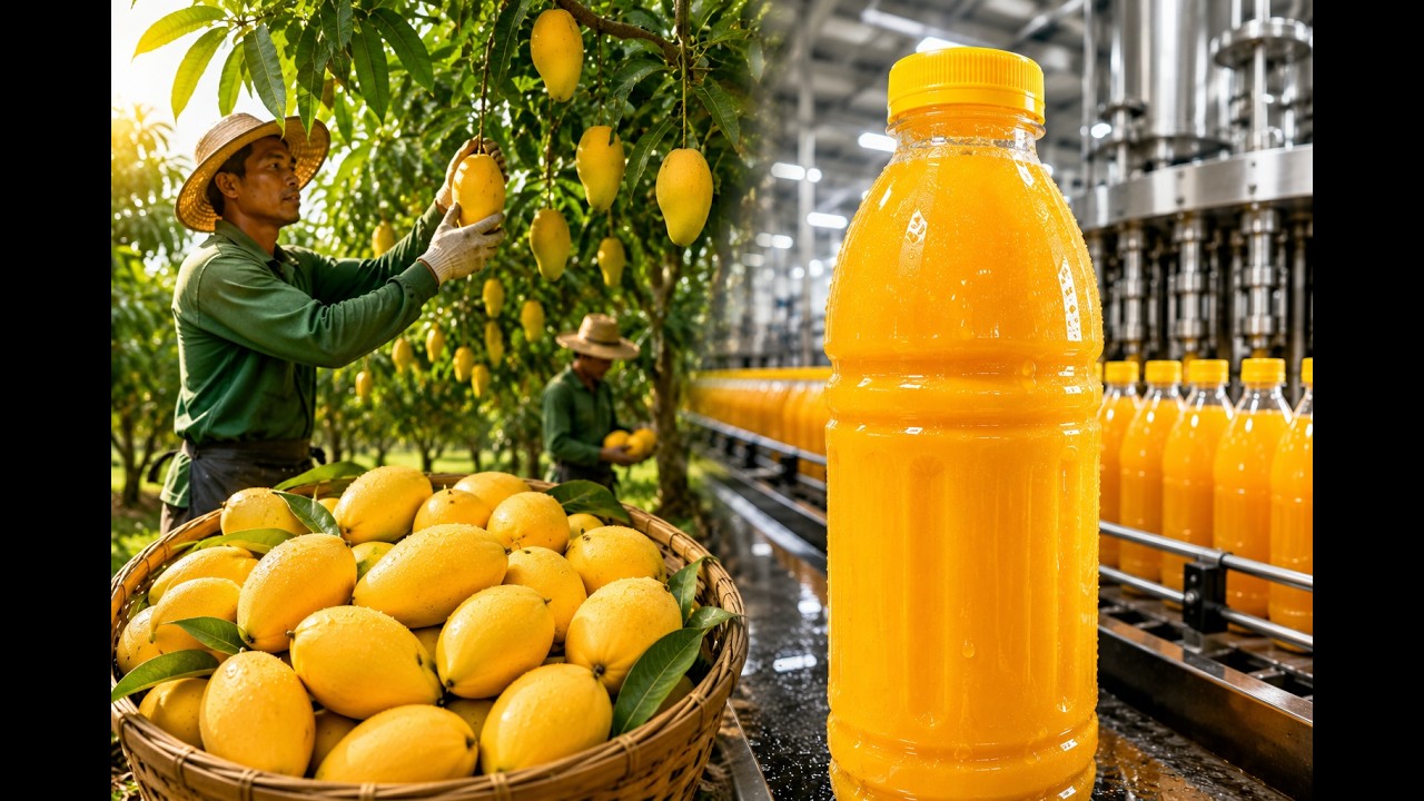 How a Giant Factory Turns Fresh Mangoes into Mango Nectar