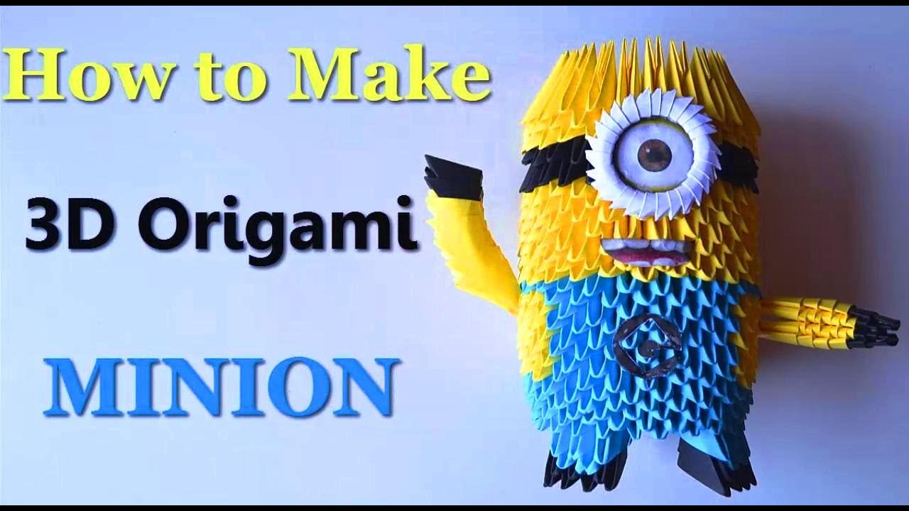 How to make an Origami Minion | Birthday Gifts - 3D Toys | DIY Paper Crafts |Giulia's Art