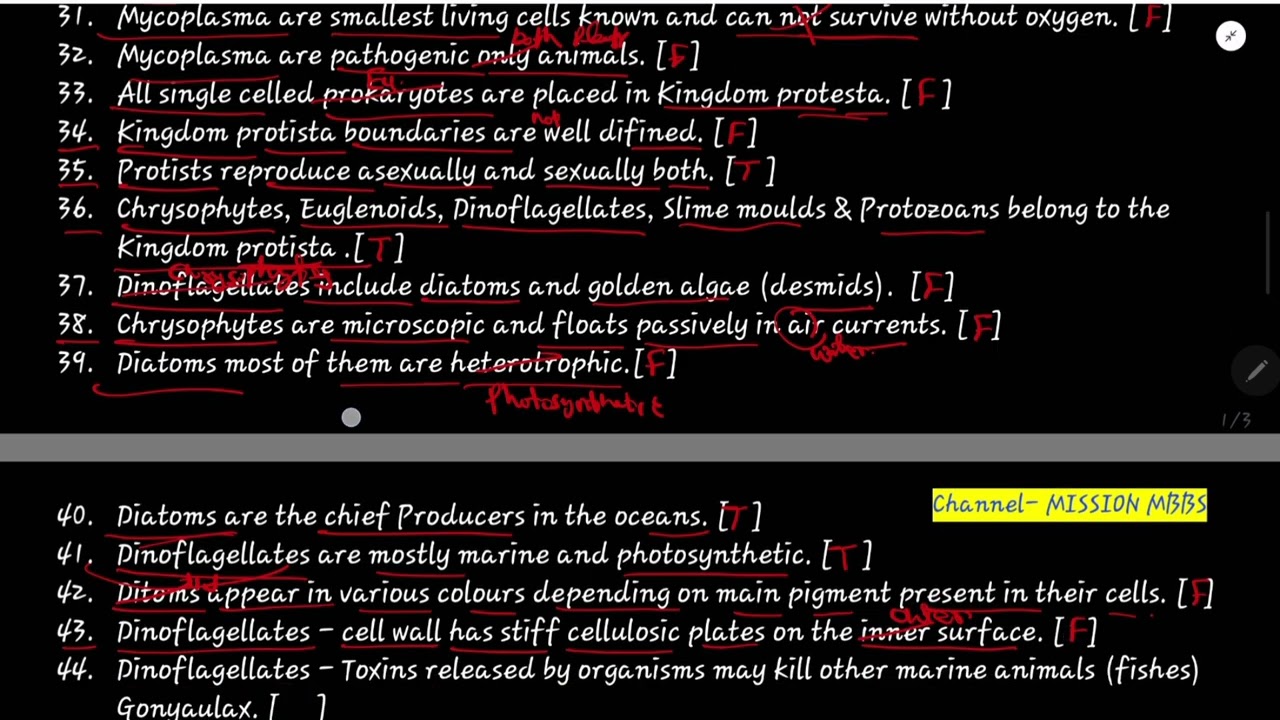 Biological Classification one shot || 120 statements ncert line by line || Neet 2026 | .
