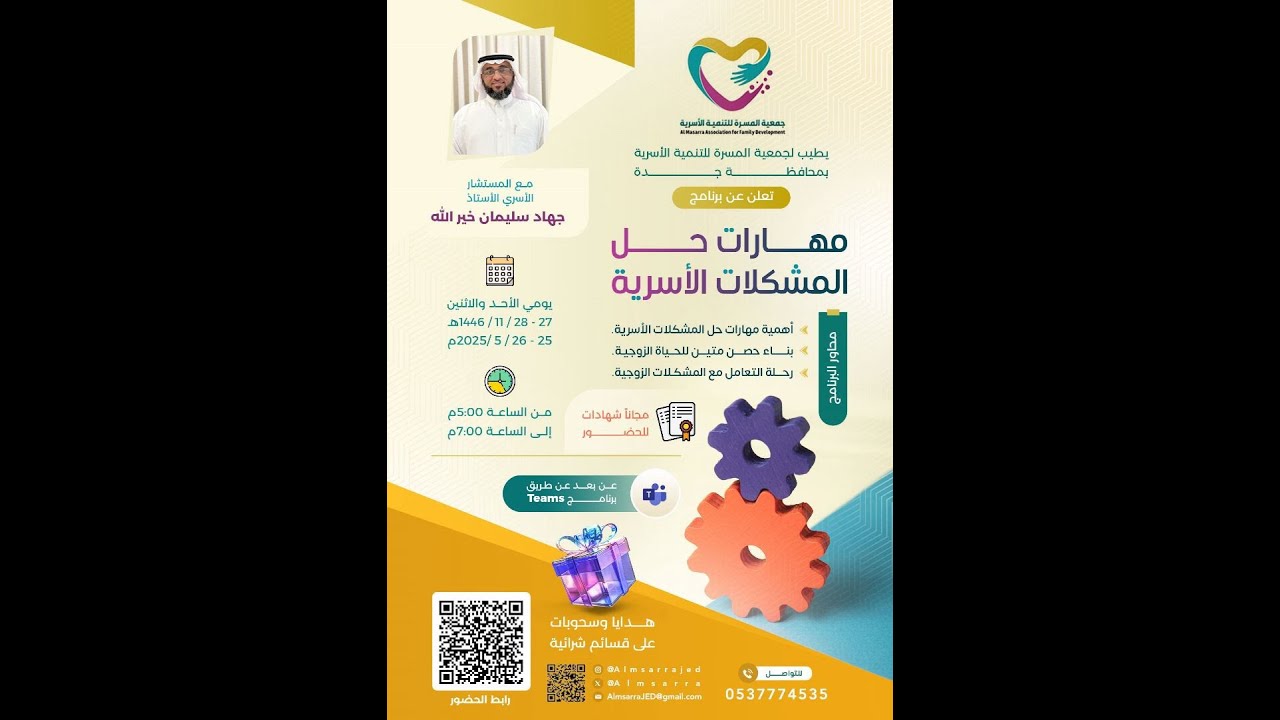 برنامج حل المشكلات الأسرية تقديم المستشار الأسري الأستاذ جهاد سليمان خير الله اللقاء الأول