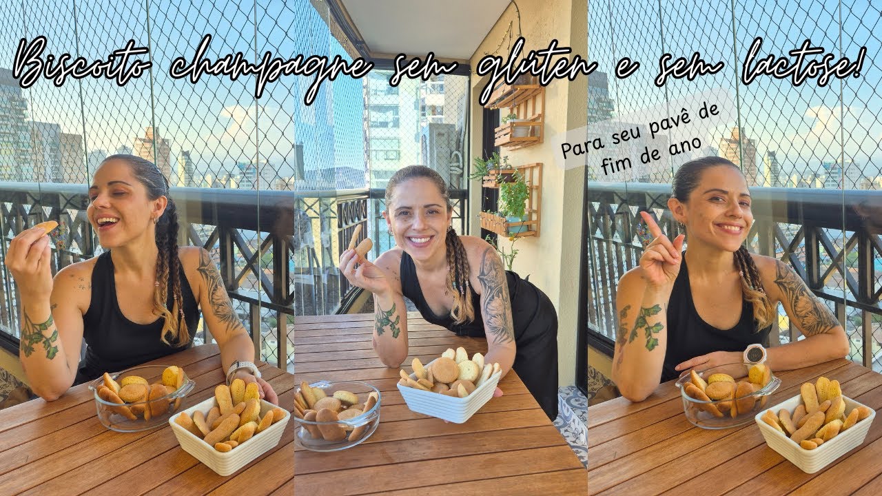 O melhor Biscoito Champagne Sem Glúten e Sem Lactose! Perfeito para Pavê de Fim de Ano!