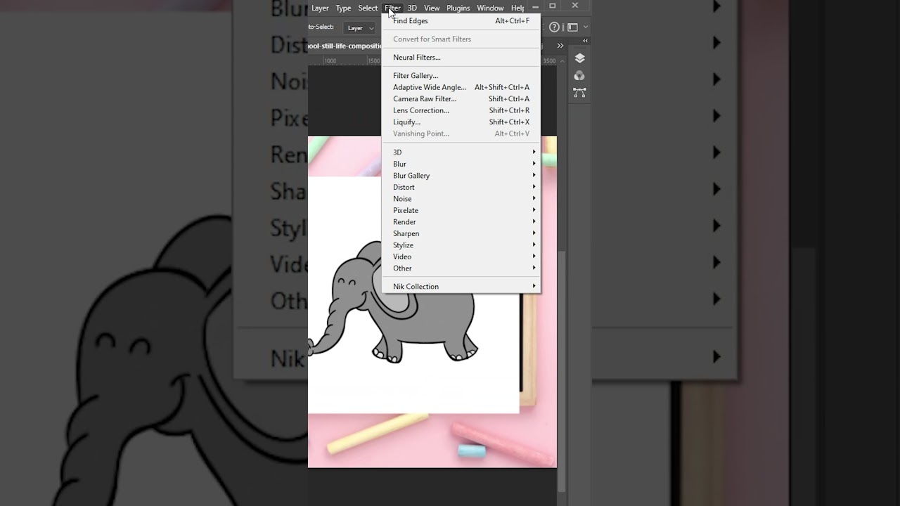 Chalk Effect Photoshop Tutorial #shorts #photoshop