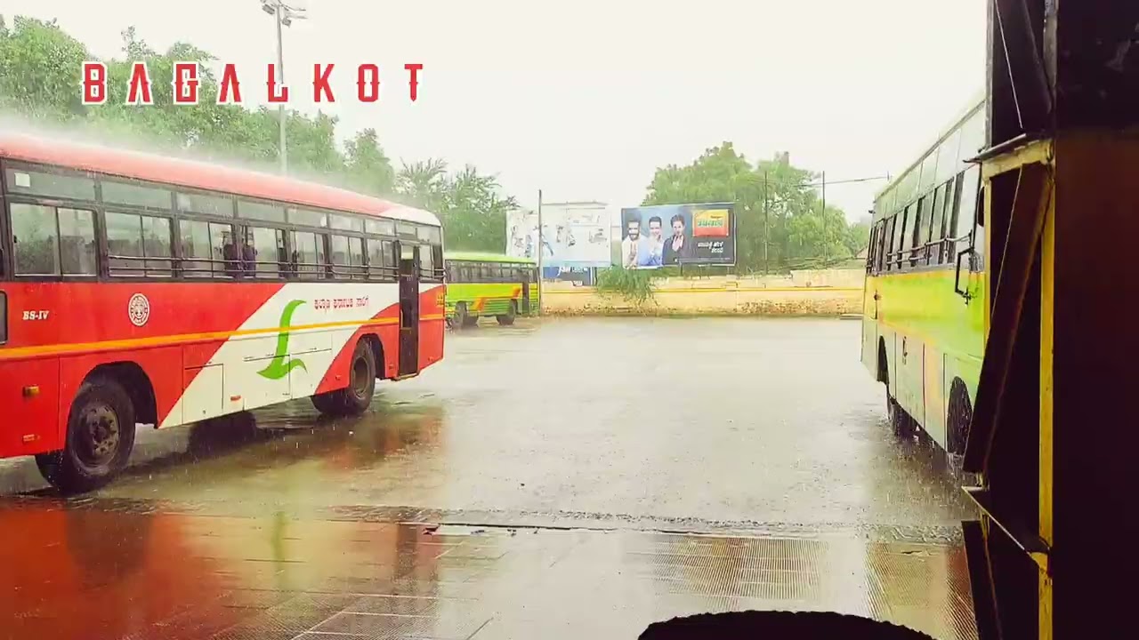 Bagalkot old bus-stand video recorded while raining 🌧🌧