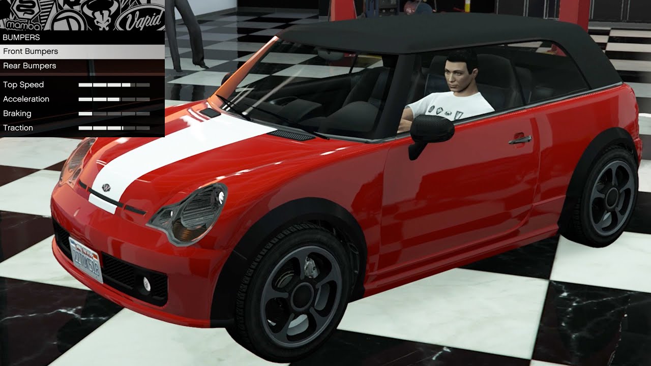 GTA 5 — кастомизация оригинального автомобиля — Weeny Issi (Mini Cooper Convertible)